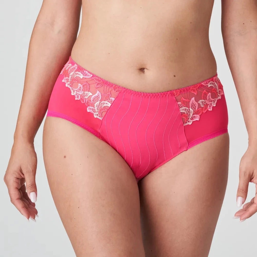 lightweight silk panties with a stretch lace trim for a flirty lookPrimaDonna Deauville Full Brief In Amour