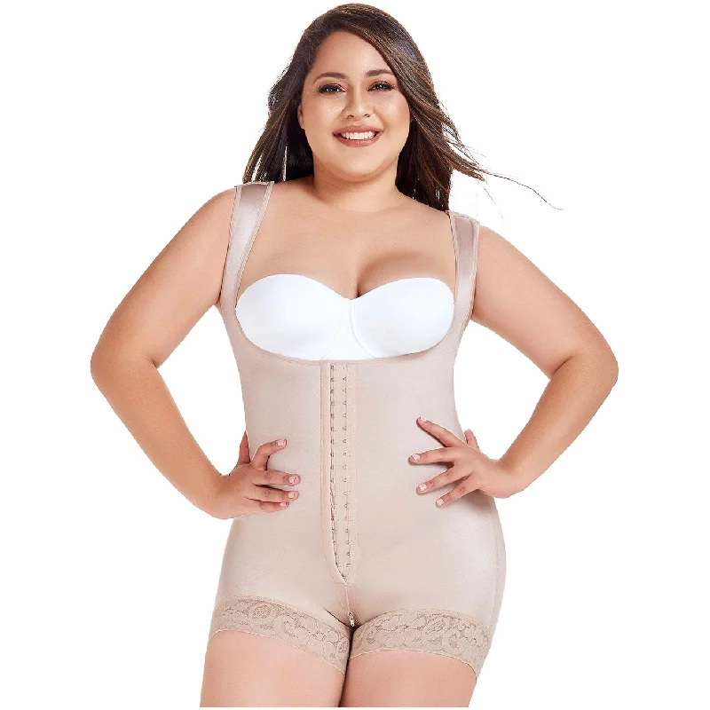 mid-thigh body shaper for skirtsFajas MariaE FU103 | Post Surgery Girdle Postpartum Body Shaper for Women | Open Bust & Tummy Control