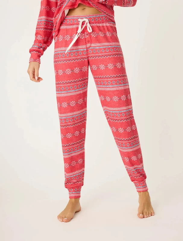 women's pajamas for loungingSnowflake Kisses Banded Pants