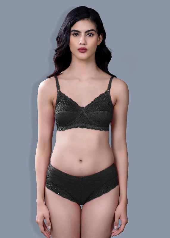 plus-size full-bust braBaani Set In Black