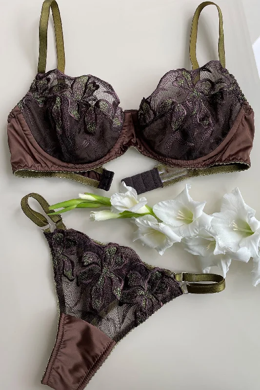 lace appliqué braOdry Lingerie set