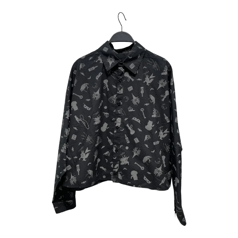 Women's Coats with ZipperHysterics/Jacket/FREE/Black/Cotton/All Over Print/