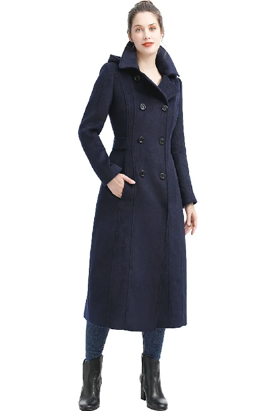 Women's Long CoatsBGSD Women Lea Hooded Full Length Long Wool Coat