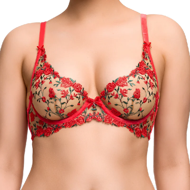 mastectomy form-fitting braRosewyn Plunge Bra - Flame