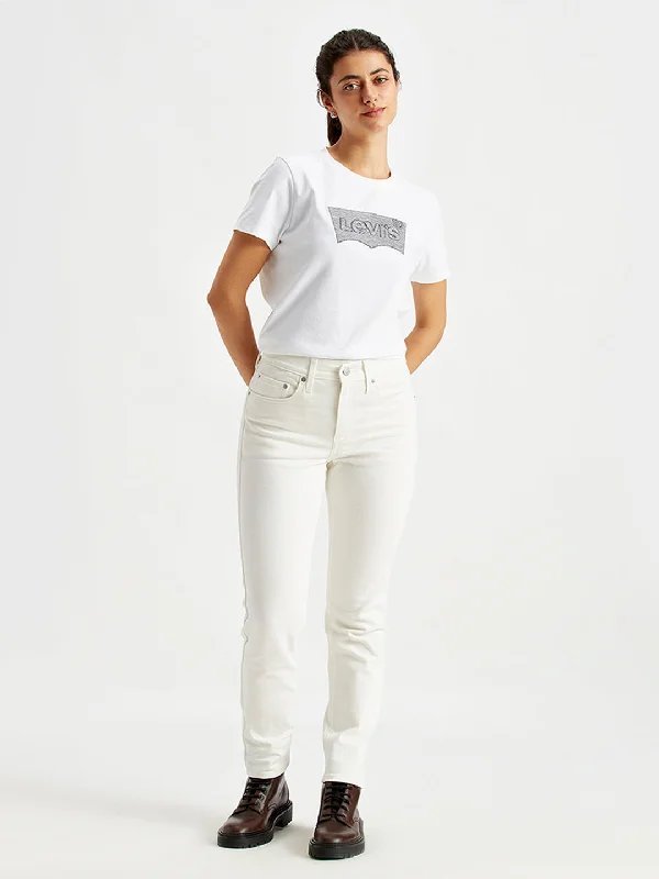 Women's Jodhpurs with Low CollarWomen's High Rise 724 Slim Straight Fit White Jeans