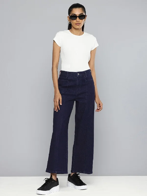 Women's JoggersWomen's High Rise Navy Wide Leg Jeans