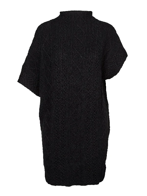 Women's Polish Wool SweatersVILNA striped tunic - Black