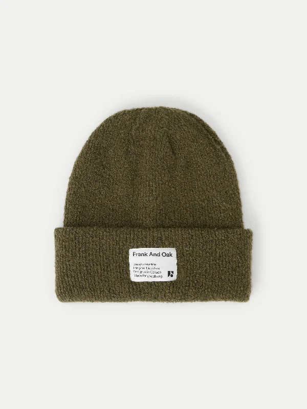 Women's Lithuanian Wool SweatersThe Seawool® Beanie in Dark Olive