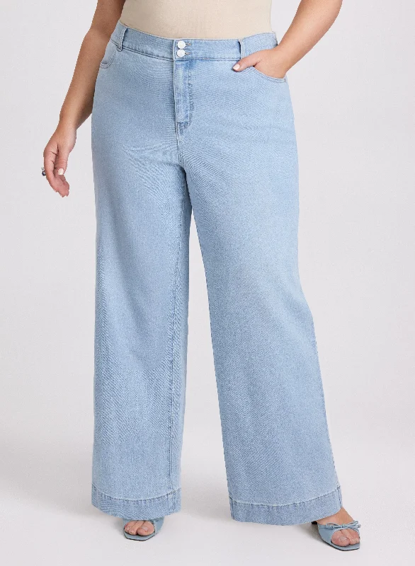 Women's Jodhpurs with Belt LoopsWide-Leg Jeans