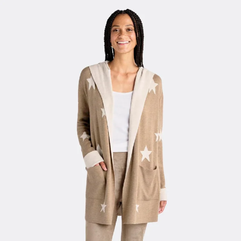 Women's Hooded SweatersSydney Reversible Cardigan (Camel + Oat)