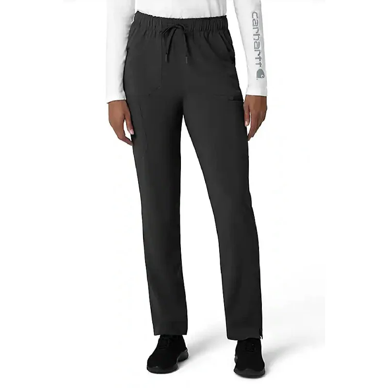 Women's Jodhpurs with Rounded CollarCarhartt Women's Force Cross Flex 7-Poket Cargo Scrub Pant_Black