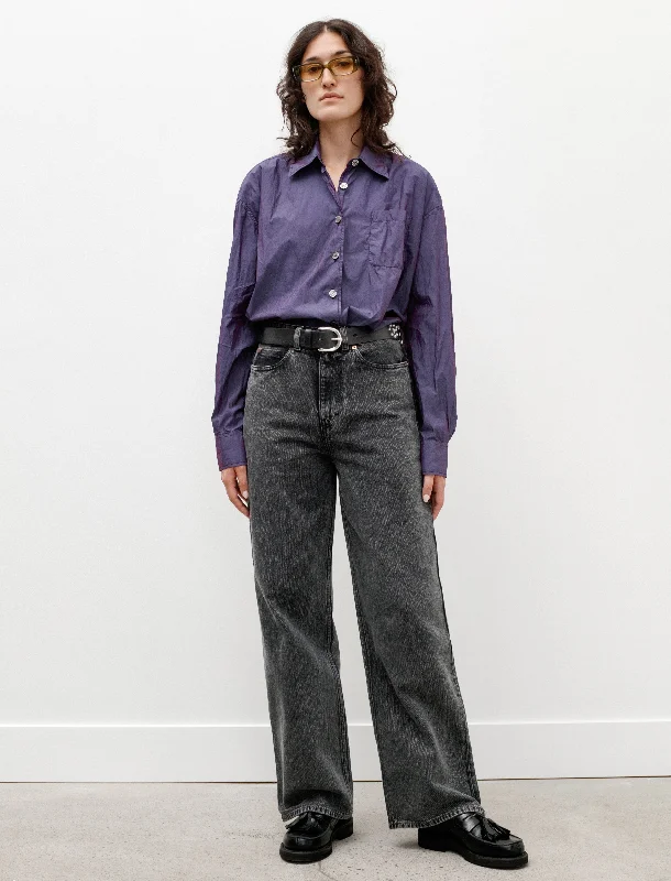 Women's Jodhpurs with Mandarin CollarNeo Cut Overdyed Black Chain Twill