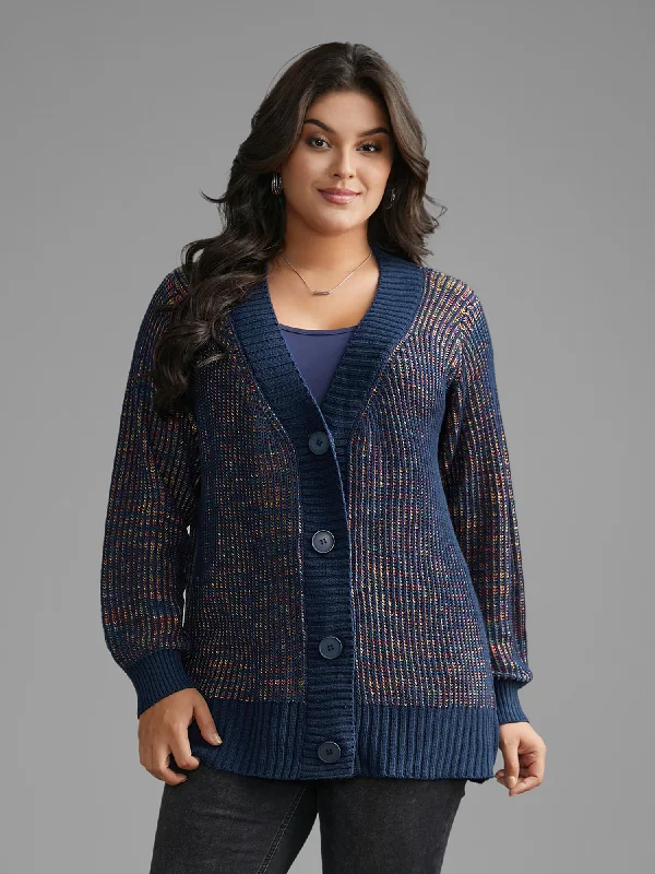 Women's Slovak Wool SweatersHeather Textured Button Up Cardigan