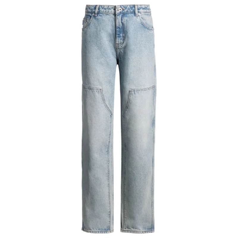 Women's Jodhpurs with Mandarin CollarBaggy-fit jeans in blue rigid denim