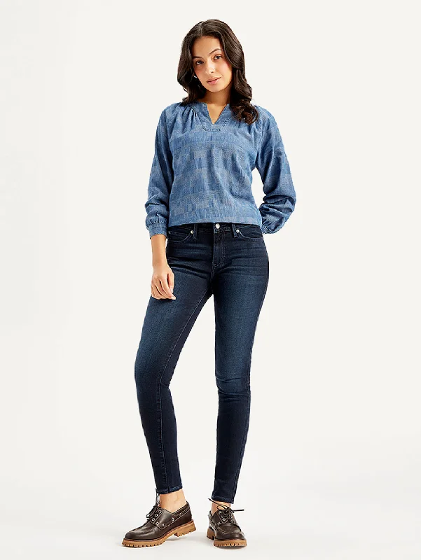 Women's Jodhpurs with Mandarin CollarWomen's Mid Rise 711 Skinny Navy Jeans