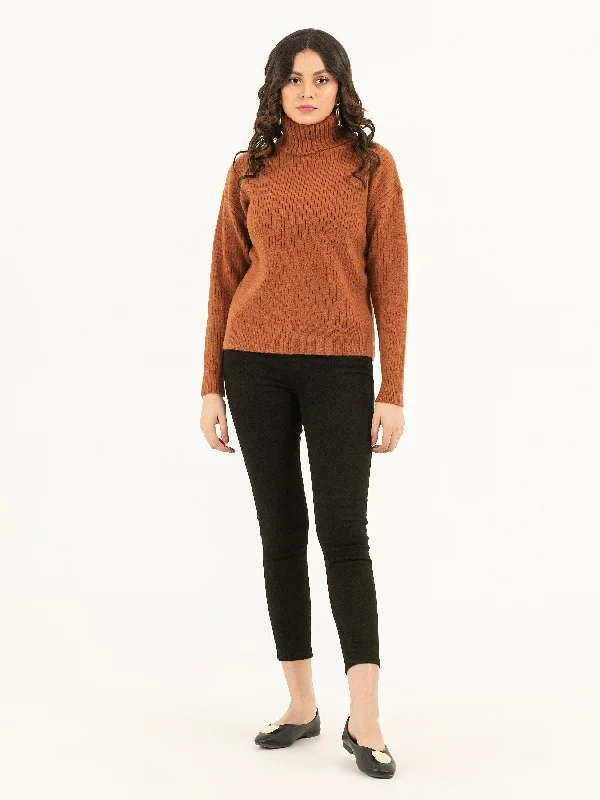 Women's Zip-Up SweatersTurtle Neck Sweater