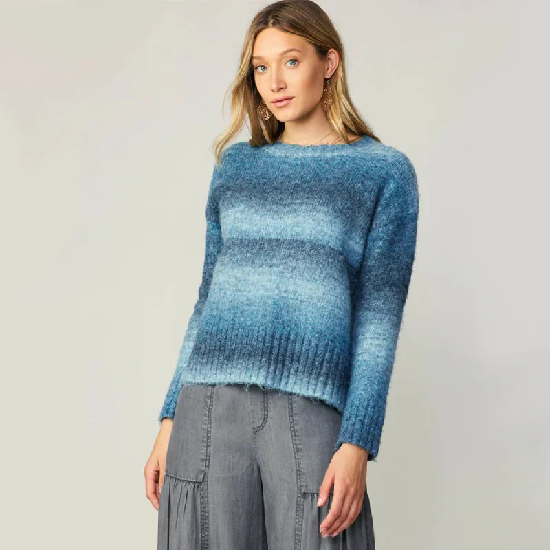 Women's Latvian Wool SweatersGradation Sweater (Multi Blue)