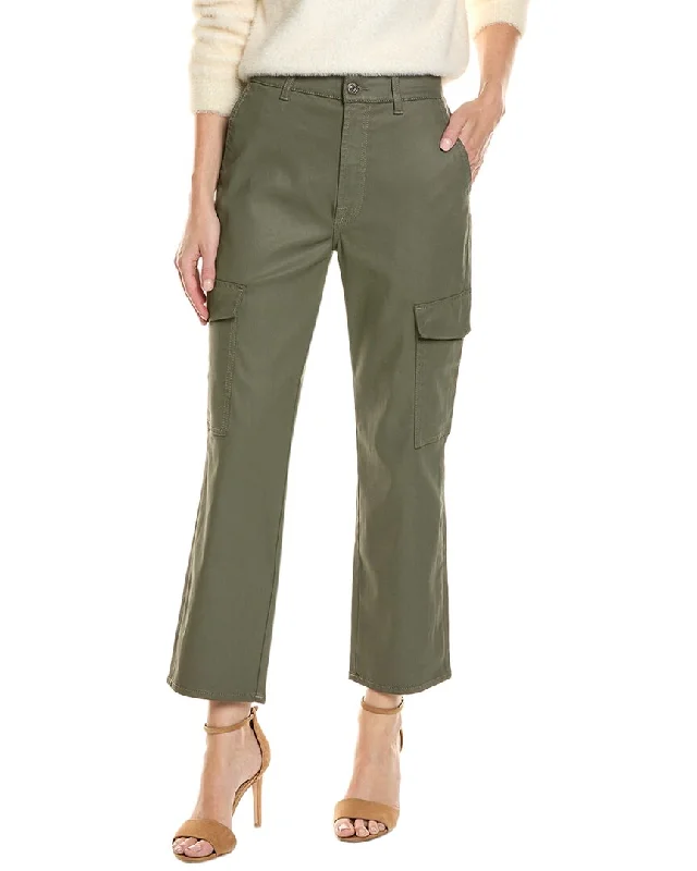 Women's Jodhpurs with Belt Loops7 For All Mankind Logan Coated Sage Cargo Jean