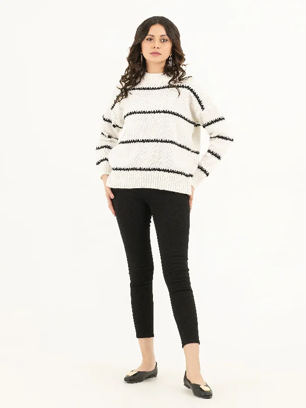 Women's Sequined SweatersStriped Sweater