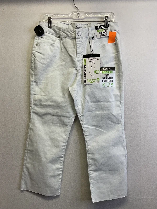 Women's CaprisJeans Cropped By D Jeans In White Denim, Size:12