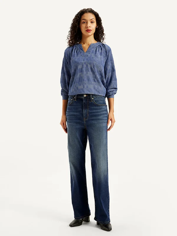 Women's Jodhpurs with Shirt CollarWomen's High Rise 315 Bootcut Blue Jeans