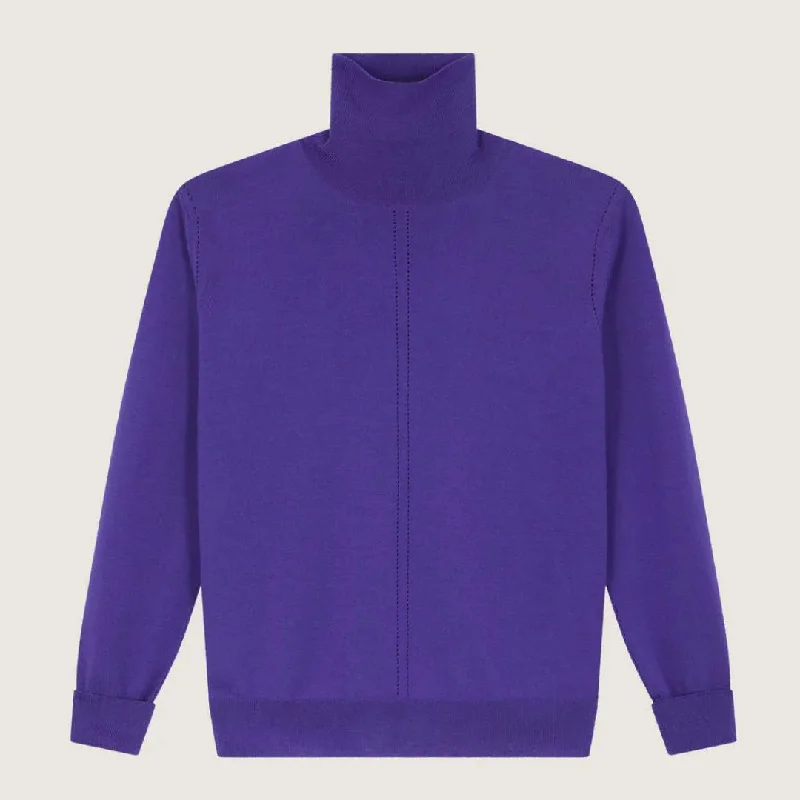 Women's Rounded Collar SweatersGrant Jumper (Purple)