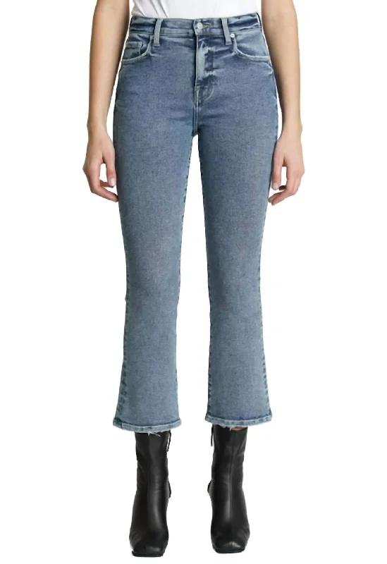 Women's Jodhpurs with V-Shaped HemLennon High Rise Crop Boot Cut Jean In Glitch