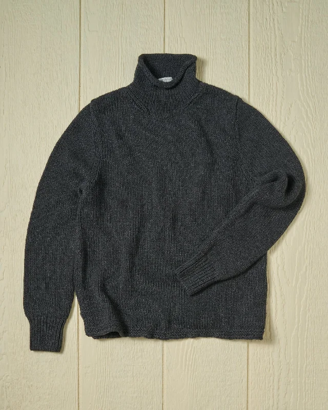 Women's Solid Color SweatersWomen's Fisherman's Sweater in Charcoal