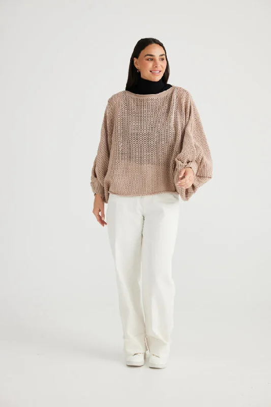 Women's Aran Knit SweatersBrave and True - BT24124-1 Emille Sweater