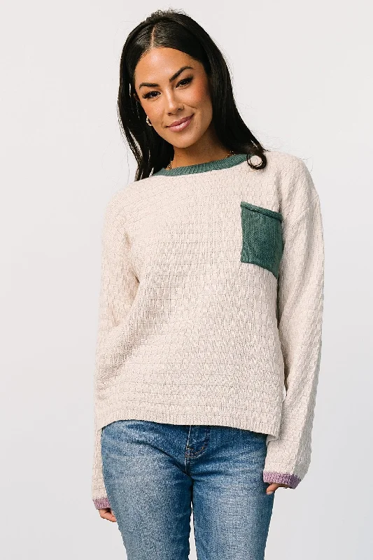 Women's Linen Blend SweatersBrixton Weave Sweater | Oatmeal