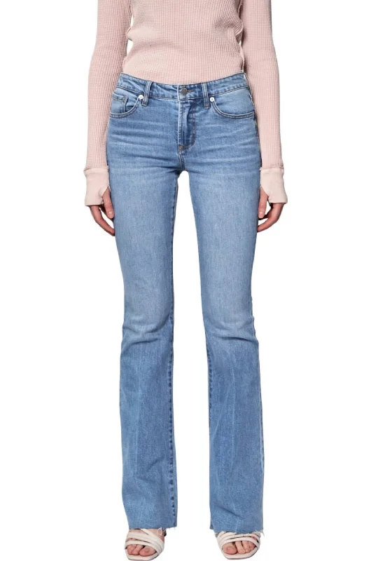 Women's Jodhpurs with Belt LoopsBella Rose Mid Rise Flare Jeans In Light Denim