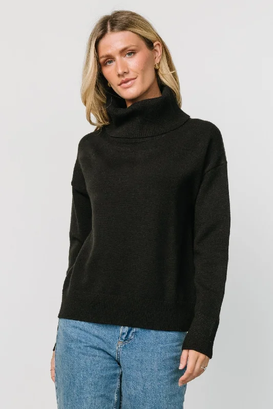 Women's Fisherman's SweatersTera Turtleneck Sweater | Black