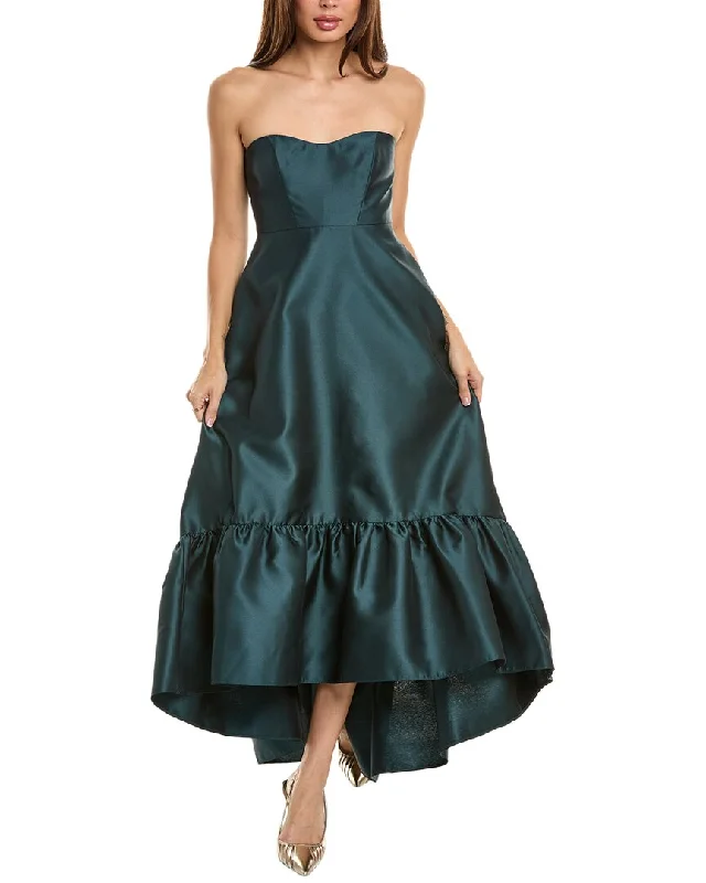 Women's Wide Collar DressesAlfred Sung Strapless Satin High-Low Dress