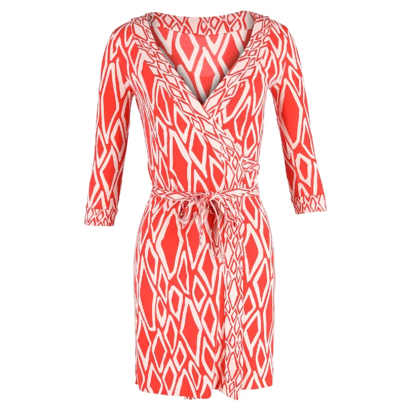 Women's Boat-Back DressesDiane von Furstenberg Julian Jersey Wrap Dress In Red Silk