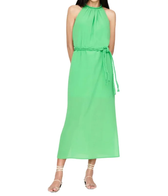 Women's Sweetheart Collar DressesElena Dress In Emerald