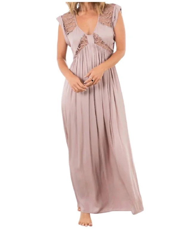 Women's Keyhole Collar DressesLace Dress In Blush