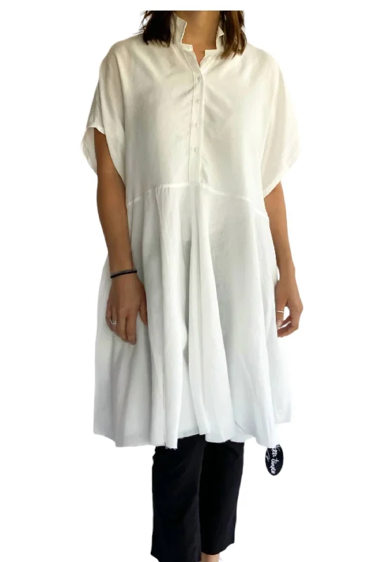 Women's Collarless DressesPeppy Dress In White