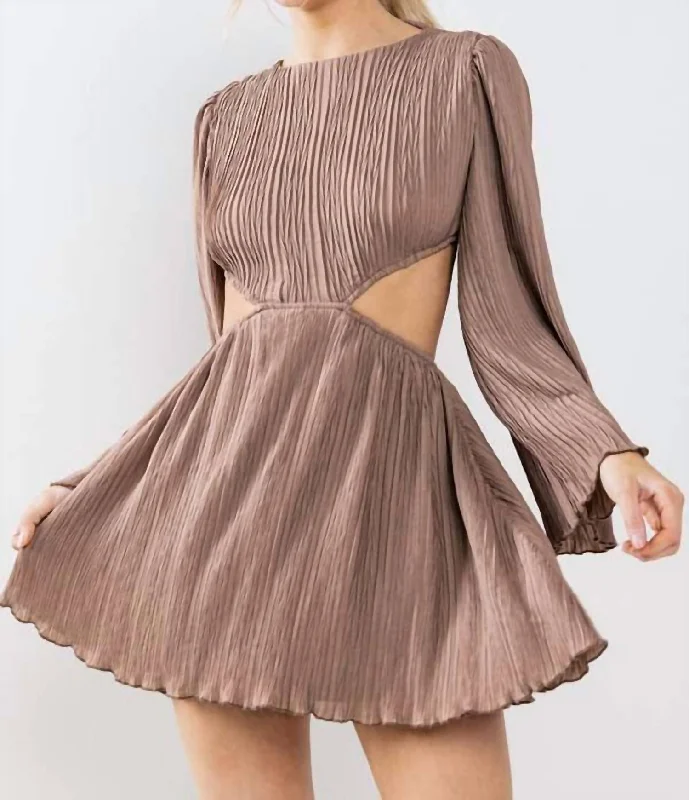 Women's Cut-Out DressesSparking Rumors Cutout Dress In Mocha