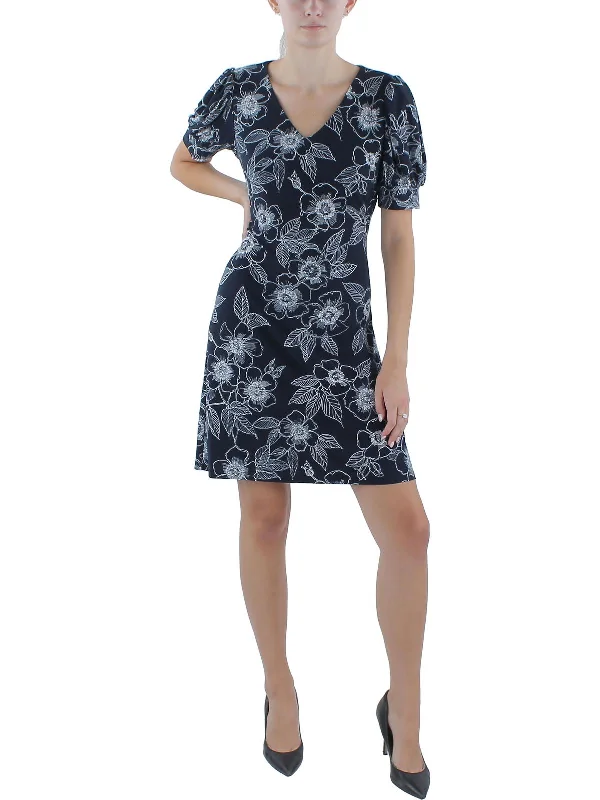 Women's Sweetheart-Neck DressesWomens Floral Print Polyester Shift Dress