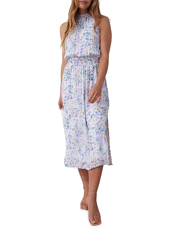 Women's Keyhole-Neck DressesWomens Floral Smocked Sundress