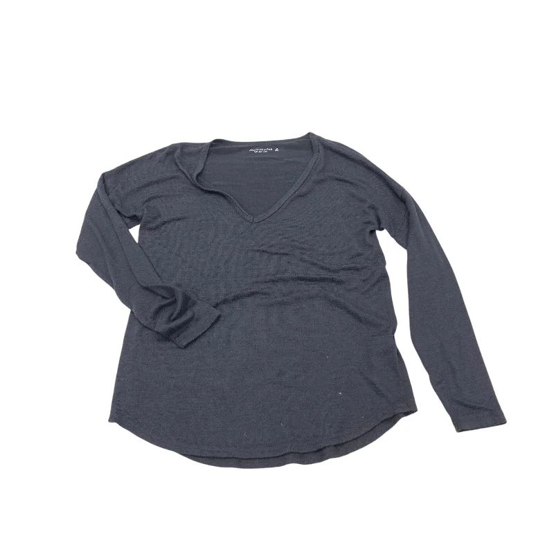 Women's Blouse for Casual WearGREY TOP LS by ABERCROMBIE AND FITCH Size:M