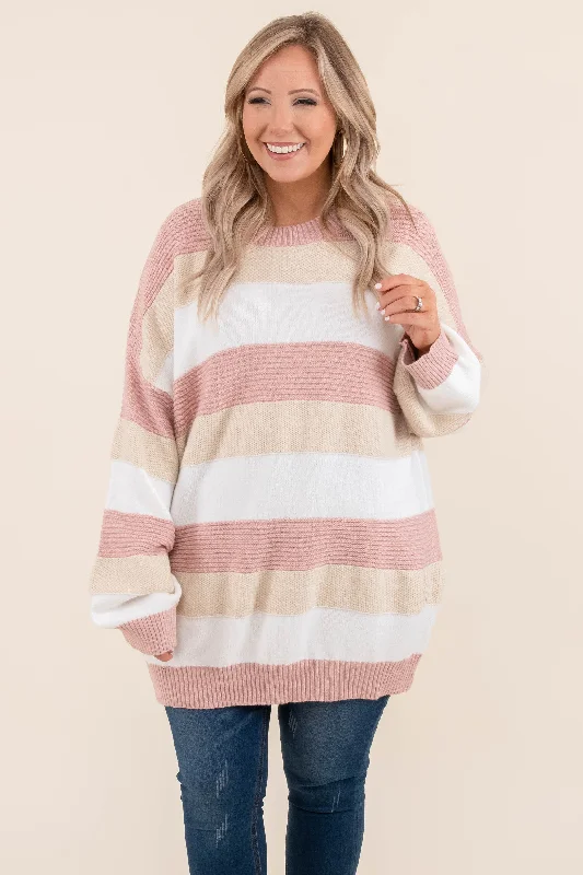 Women's Blouse with Long SleevesLove Fest Sweater, Pink