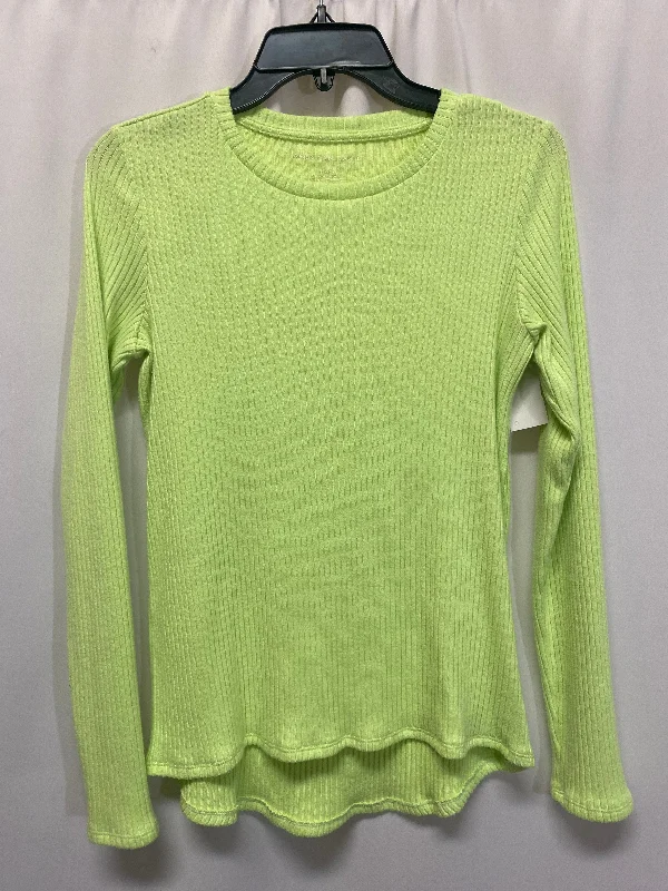 Women's Blouse with Puffed SleevesTop Long Sleeve By American Eagle In Green, Size: S