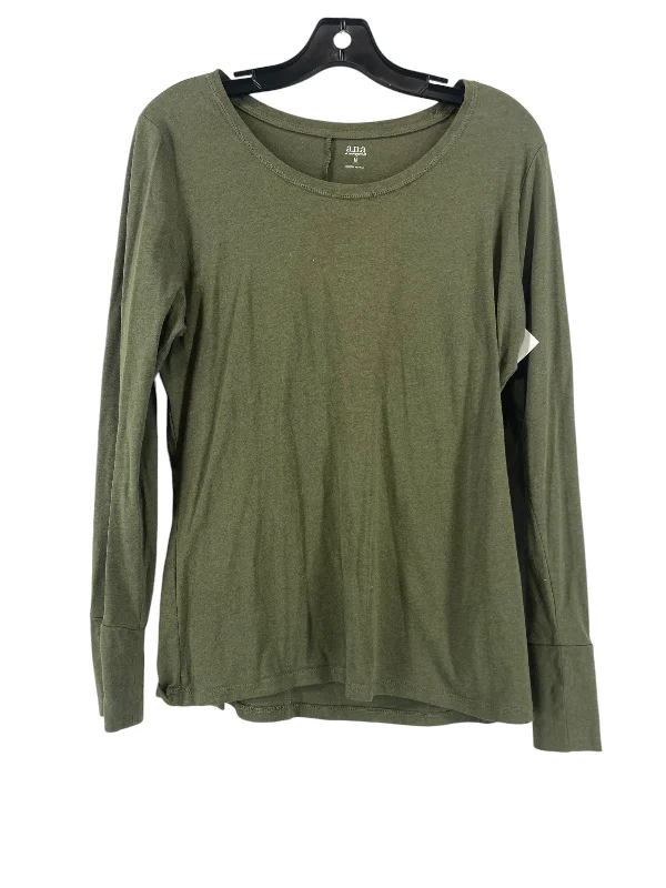 Women's Blouse for EveningTop Long Sleeve By Ana In Green, Size: M