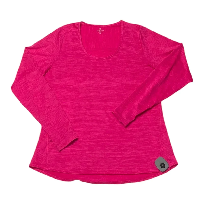 Women's Blouse with SleevelessTop Long Sleeve By Athleta In Pink, Size: Xl