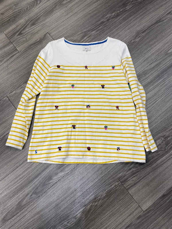 Women's Blouse with Shirt CollarTop Long Sleeve By Joules In Striped Pattern, Size: 2x