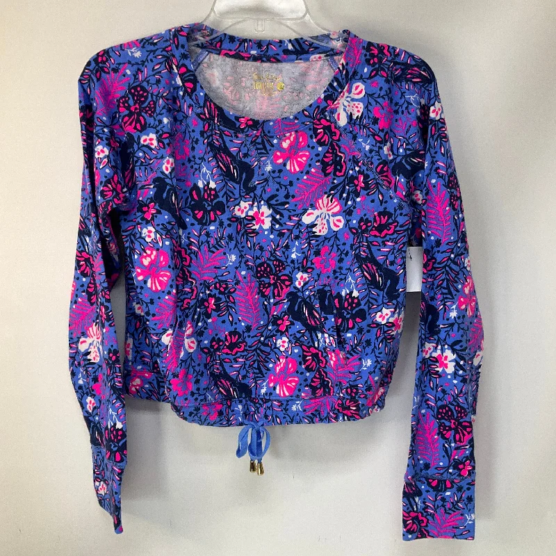 Women's Blouse with Square NeckTop Long Sleeve By Lilly Pulitzer In Purple, Size: Xs