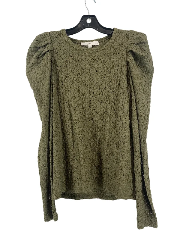 Women's Blouse for WeddingTop Long Sleeve By Loft In Green