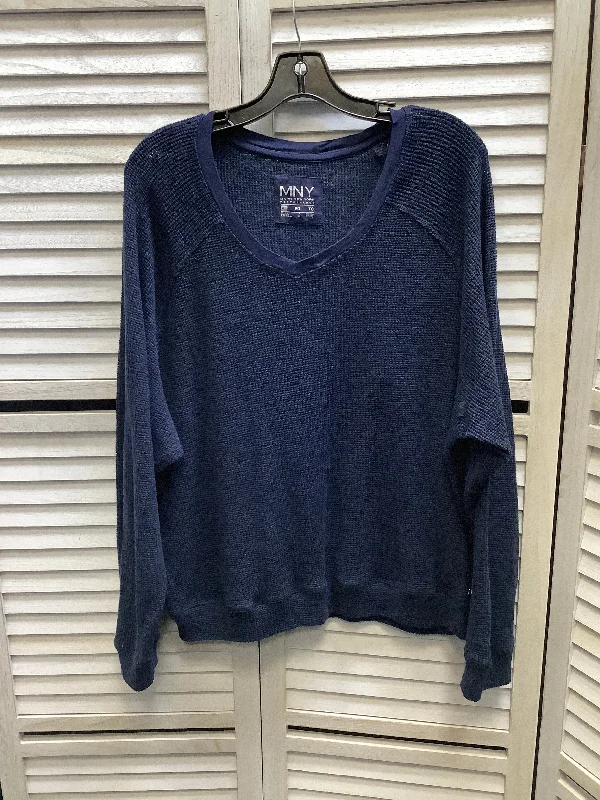 Women's Blouse with SleevelessTop Long Sleeve By Marc New York In Navy, Size: Xl