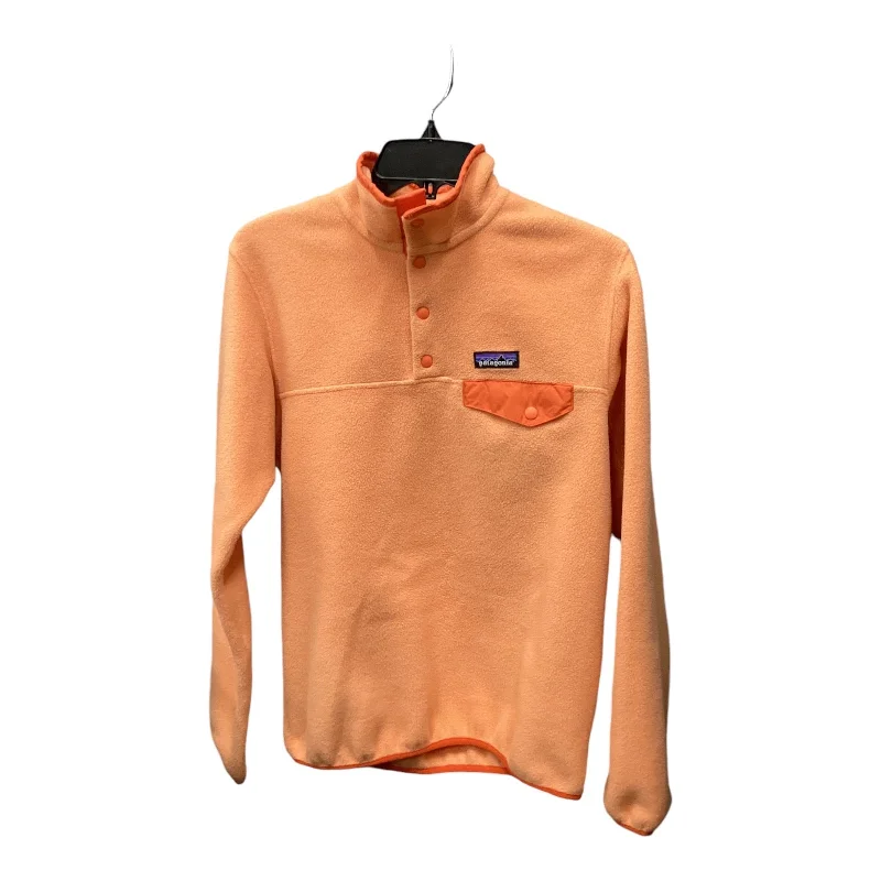 Women's Blouse with FlouncesTop Long Sleeve By Patagonia In Orange, Size: S